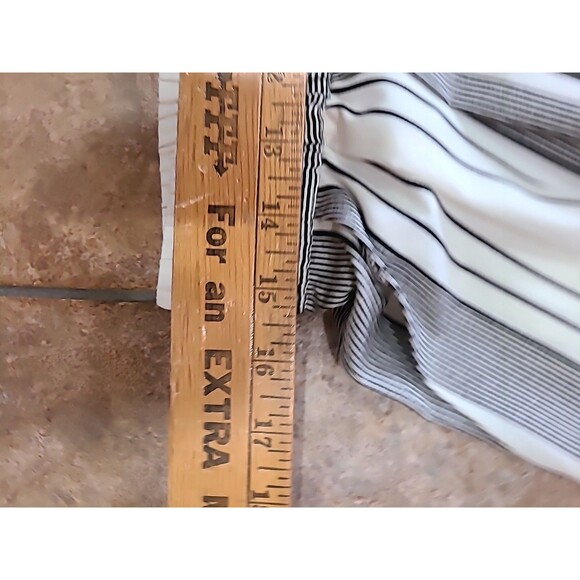 ZARA TRAFALUC Black + White Striped Full-Length Pants Small - Picture 8 of 14